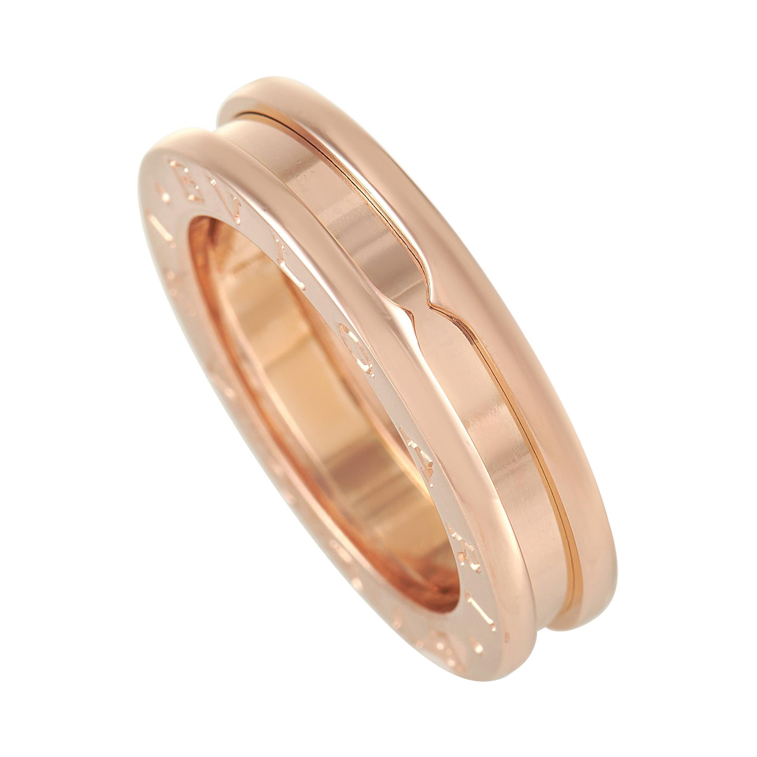 Bvlgari B.Zero1 18k Rose Gold Single Band Ring