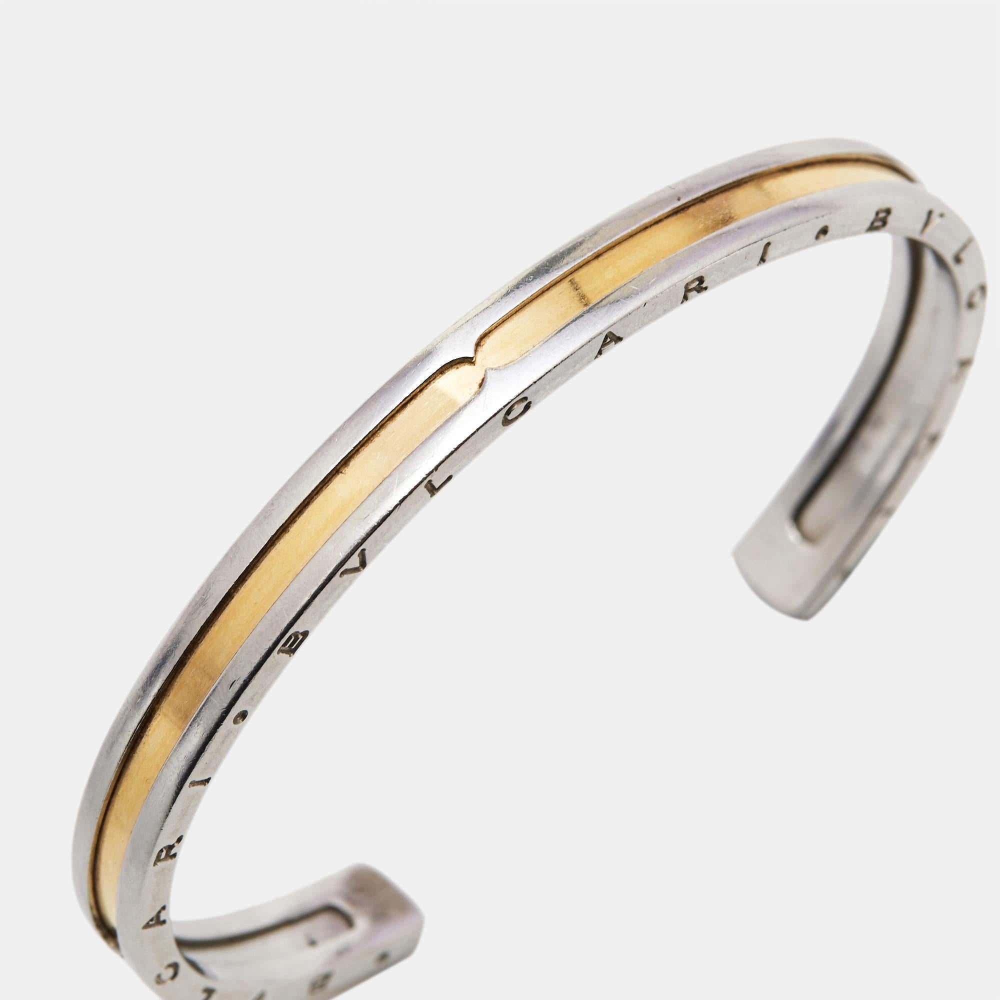 Bvlgari B.Zero1 18k Rose Gold, Stainless Steel Bracelet SM In Good Condition In Dubai, Al Qouz 2