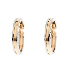 Bvlgari B.Zero1 18k Rose Gold & Stainless Steel Hoop Earrings