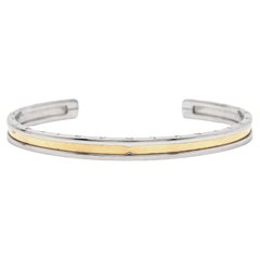 Bvlgari B.Zero1 18k Rose Gold Stainless Steel Open Cuff Bracelet M/L