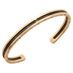 Offenes Bvlgari B.Zero1 18k Roségold Edelstahl-Manschettenarmband M/L