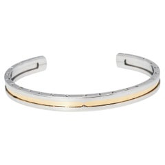 Bvlgari B.Zero1 18K Rose Gold & Stainless Steel Open Cuff Bracelet S