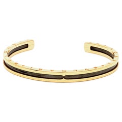 Bvlgari B.Zero1 18k Rose Gold Stainless Steel Open Cuff Bracelet SM