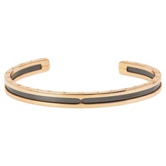 Bvlgari B.Zero1 18k Rose Gold Steel Open Cuff Bracelet SM