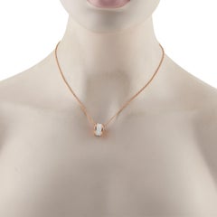 Bvlgari B.zero1 18K Rose Gold White Ceramic Necklace BV02-031326