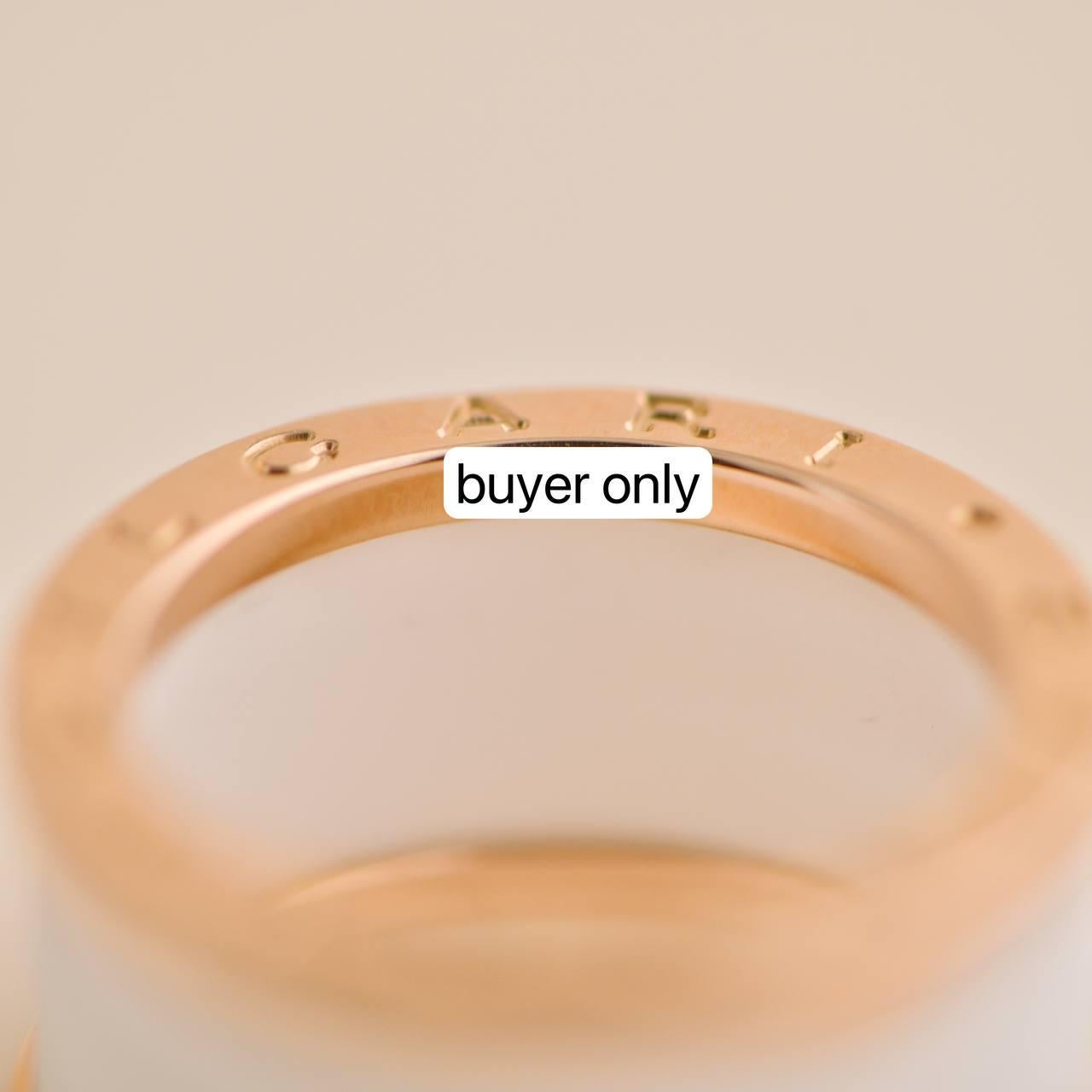 Bvlgari B.Zero1 Anillo Cerámica Blanca Oro Rosa 18k Talla 55 en venta 3