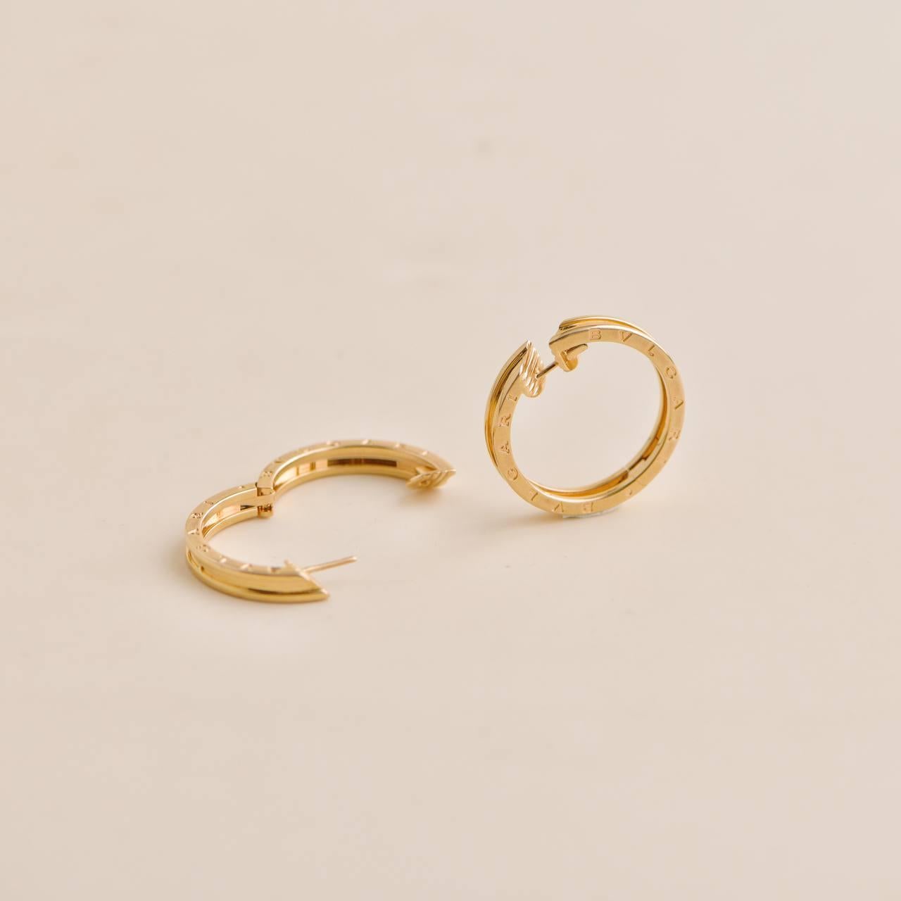 bvlgari hoop earrings gold