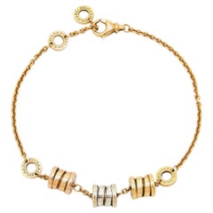 Bvlgari B.Zero1 18K Three Tone Gold Station Bracelet