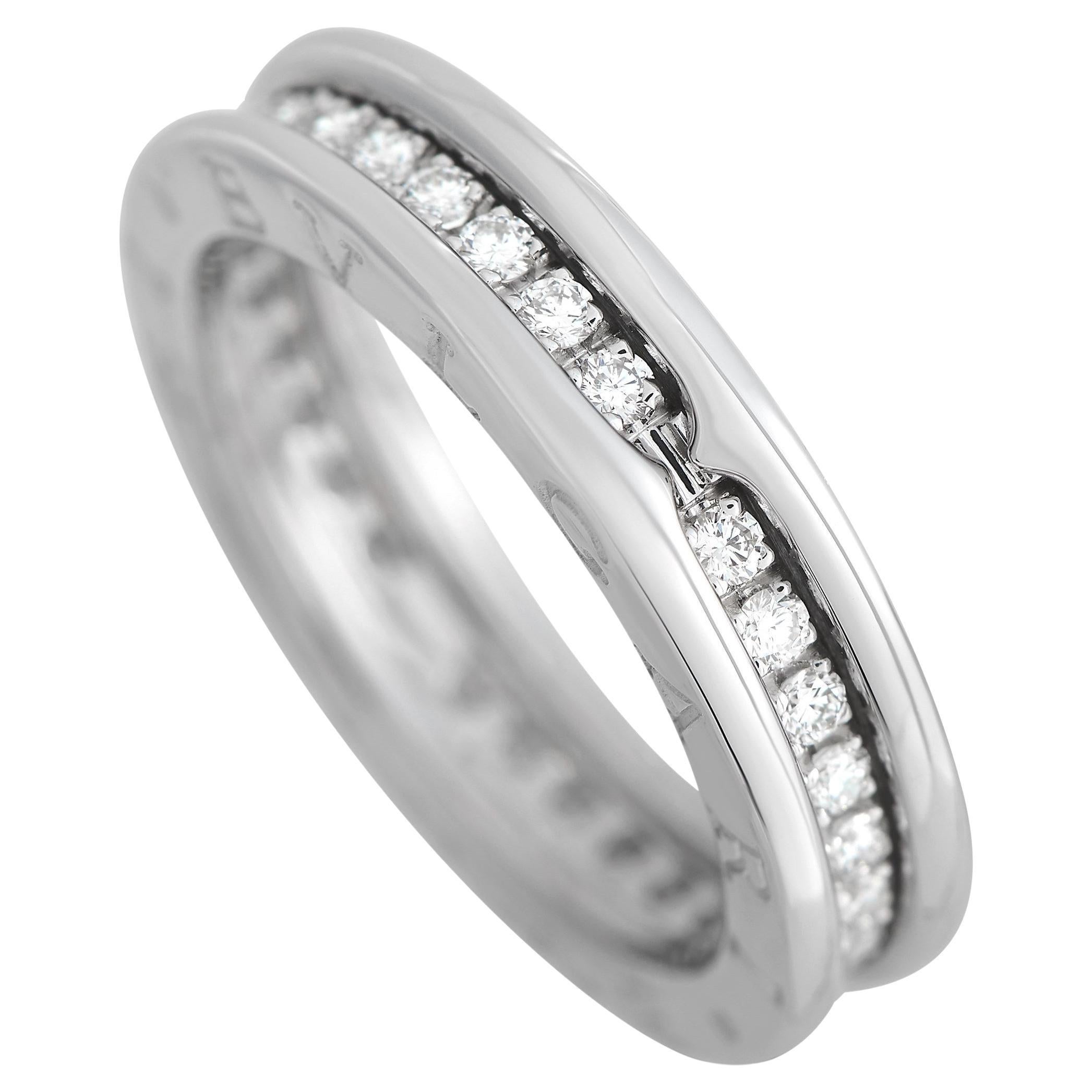 Bvlgari B.Zero1 18K White Gold 0.30 ct Diamond 1-Band Ring
