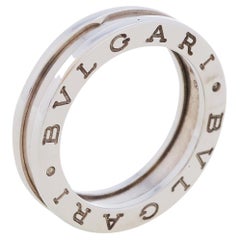 Bvlgari B.Zero1 18k White Gold 1-Band Ring Size 52