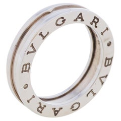 Bvlgari B.Zero1 18k White Gold 1-Band Ring Size 52