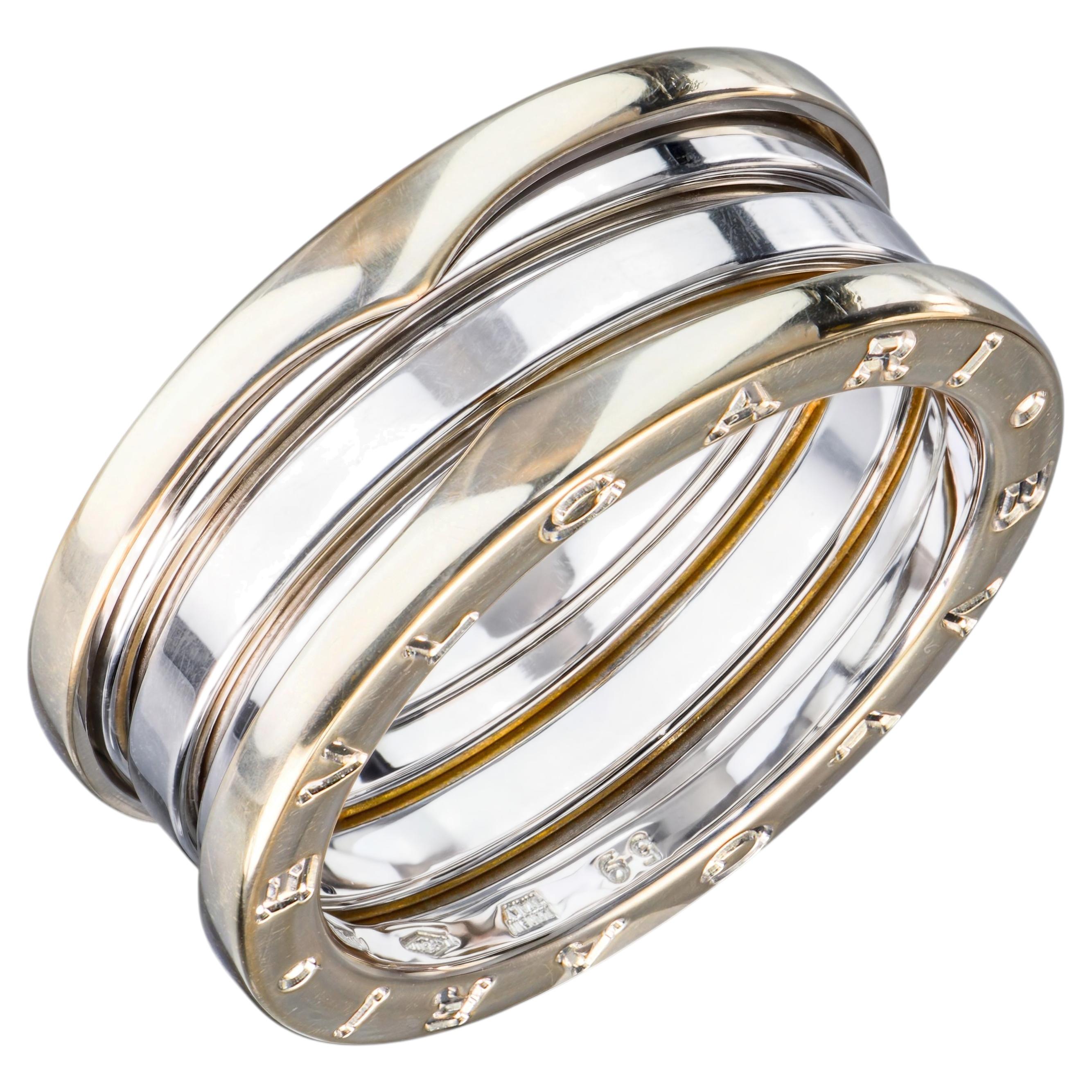 BVLGARI B.Zero1 18K White Gold 3-Band Ring