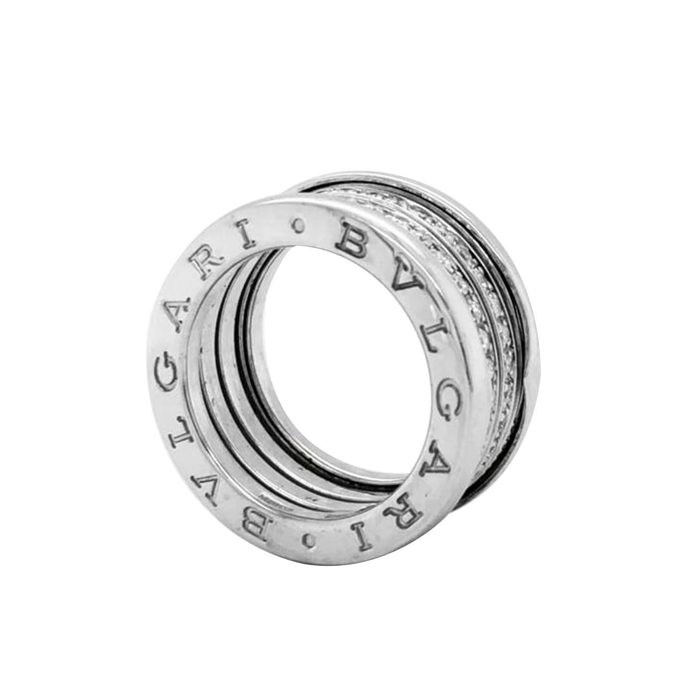 First unveiled in 1999, Bvlgari's B.zero1 ring changed the rules and standards of jewelry design thanks to its emphasis on shape and form. Taking Rome's famed Colosseum as its mold, this updated version is crafted as a single-band silhouette in