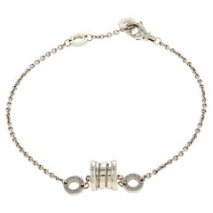 Bvlgari B.Zero1 18K White Gold Charm Bracelet