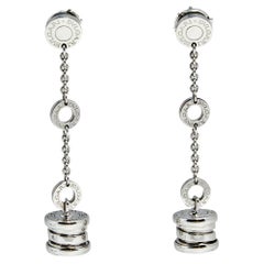 Bvlgari B.Zero1 18k White Gold Dangle Earrings