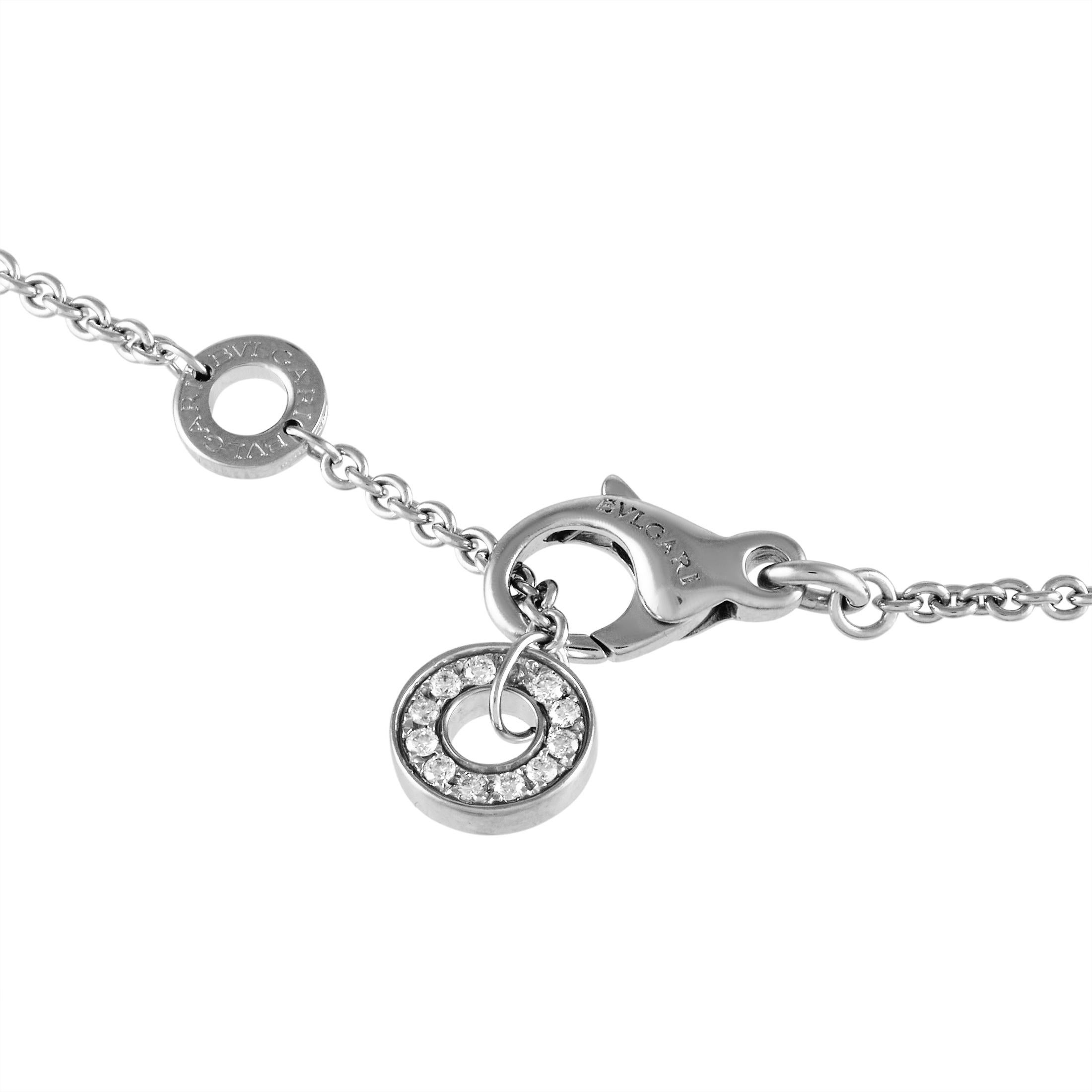 Bvlgari B.Zero1 Halskette aus 18 Karat Weißgold mit Diamanten (Rundschliff)