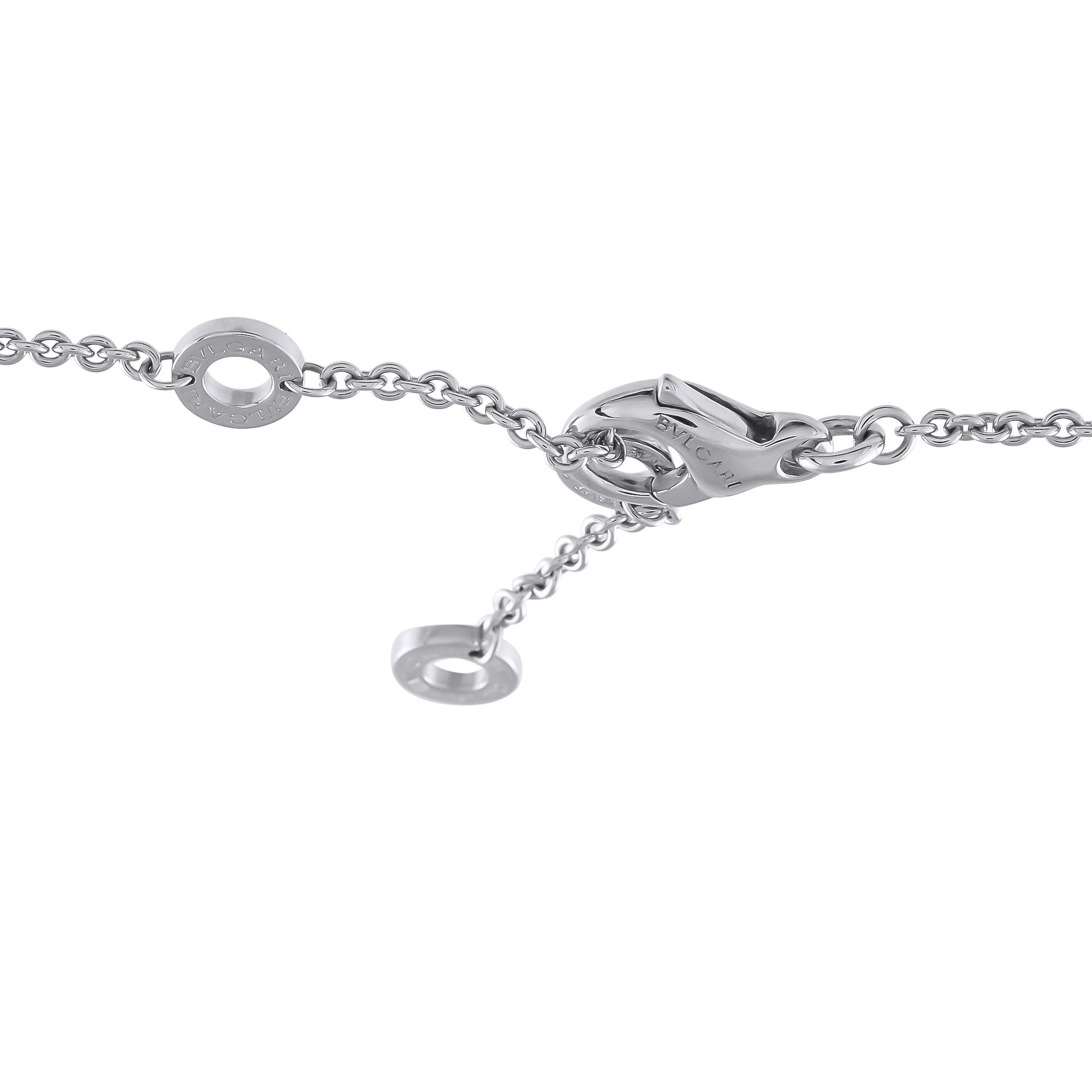 Taglio misto Bvlgari B.zero1 Collana in oro bianco 18 carati con pietre preziose multicolori