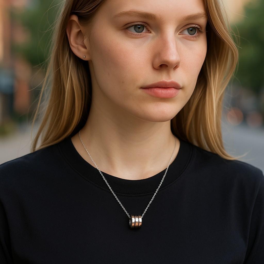 Bvlgari B.Zero1 18K White Gold Pendant Necklace For Sale 1