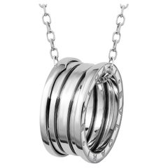 Bvlgari B.Zero1 18K White Gold Pendant Necklace