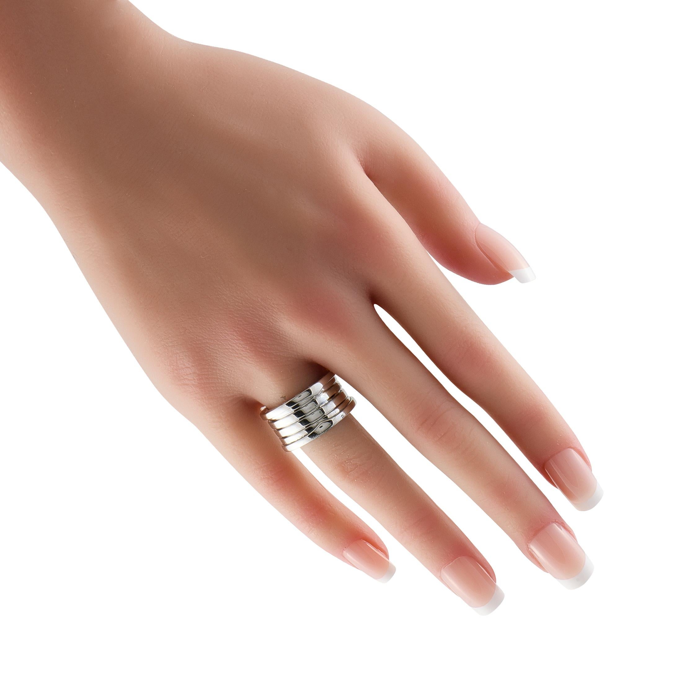 Anello Bvlgari B.zero1 in oro bianco 18 carati In condizioni ottime in vendita a Southampton, PA