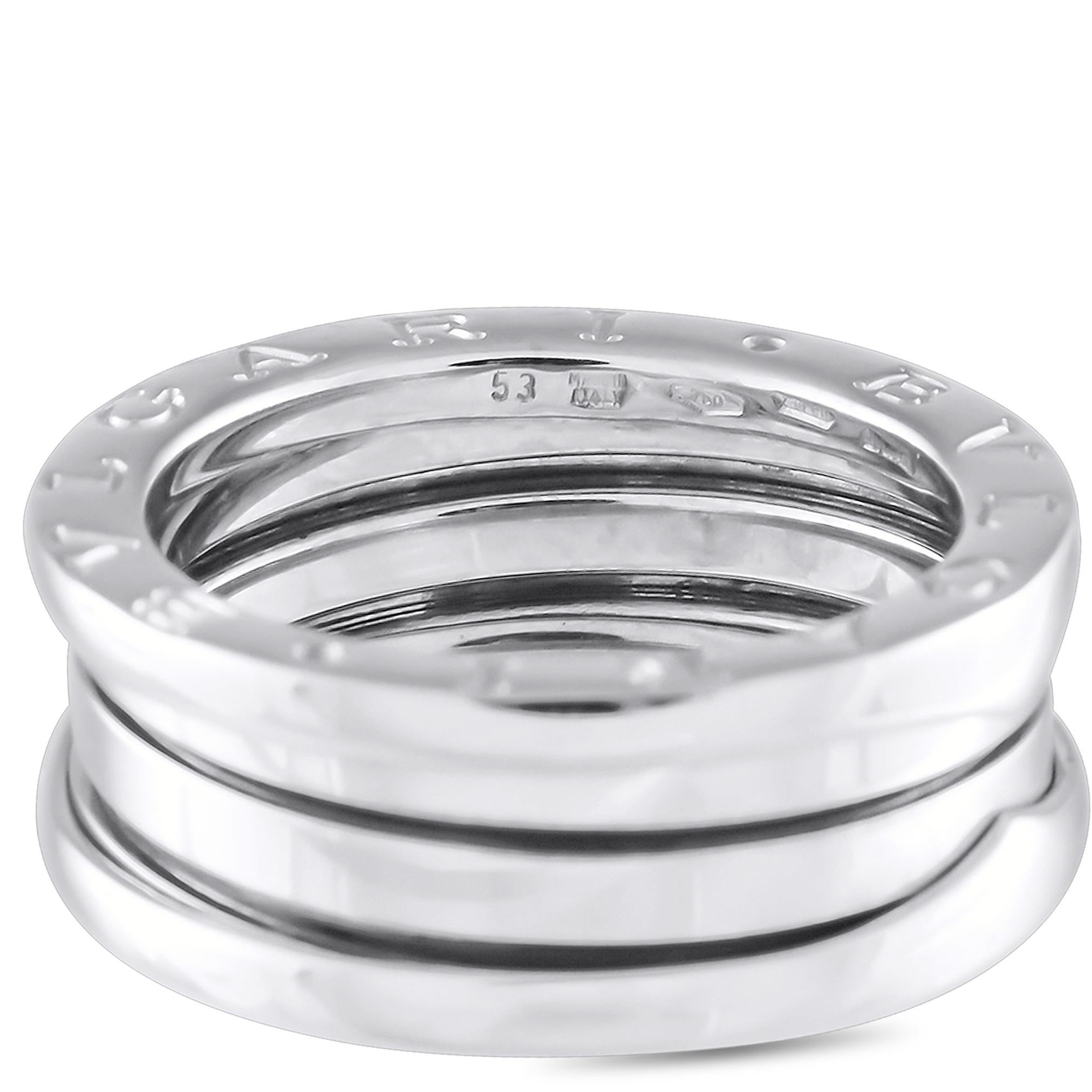 Bvlgari B.zero1 Ring aus 18 Karat Weißgold Damen im Angebot