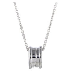 Bvlgari B.Zero1 18k White Gold Ring Pendant Necklace