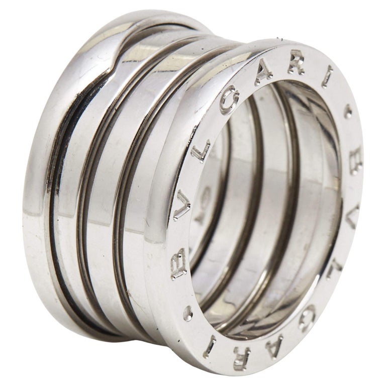 Bvlgari B.Zero1 18k White Gold Ring Size 53 For Sale at 1stDibs | 53 size  ring, what ring size is 53