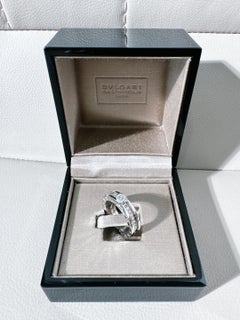 Bvlgari B.zero1 18K White Gold Round Brilliant Diamond Solitaire Engagement Ring