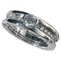 Bvlgari B.zero1 18K White Gold Round Brilliant Diamond Solitaire Engagement Ring