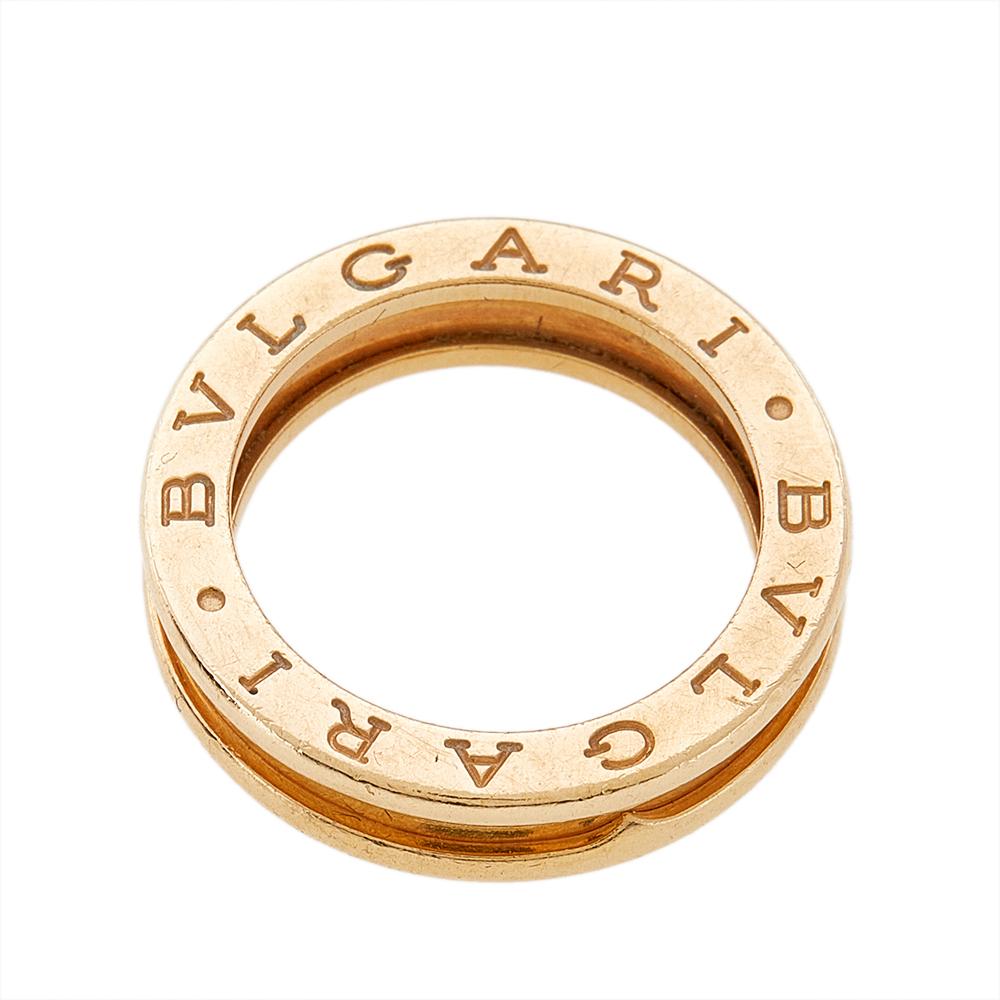 Contemporary Bvlgari B.Zero1 18k Yellow Gold 1-Band RIng Size 50