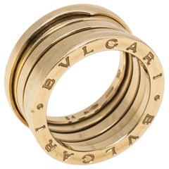Bvlgari B.Zero1 18K Yellow Gold 4-Band Ring Size 54