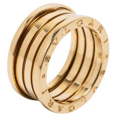 Bvlgari B.Zero1 18k Yellow Gold 4 Band Ring Size 60