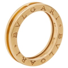 Bvlgari B.Zero1 18k Yellow Gold Band Ring Size 57