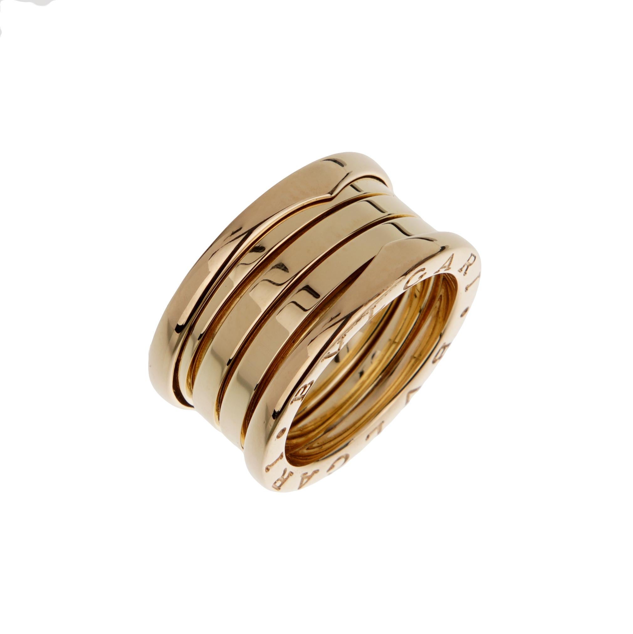 da uomo o donna Bvlgari B.zero1 Anello in oro giallo 18k Sz 5 1/2 in vendita