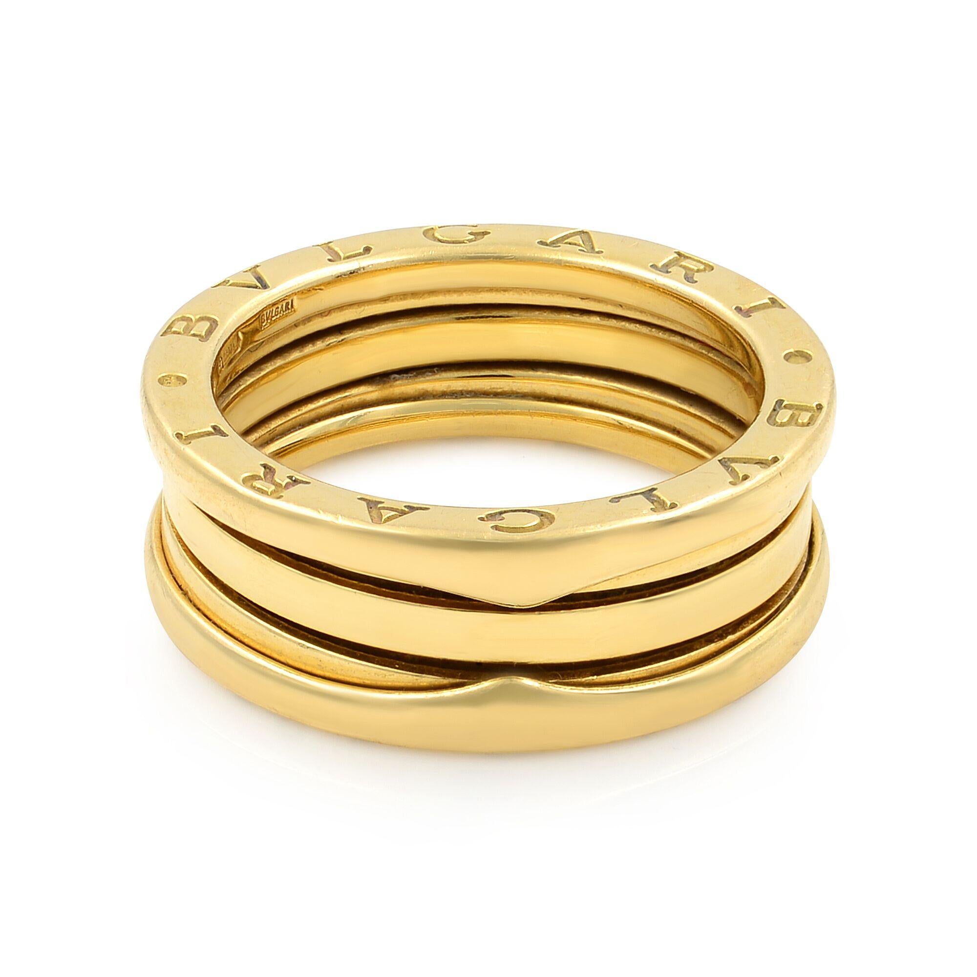Bvlgari B.Zero1 18 Karat Yellow Gold Band In Excellent Condition In New York, NY