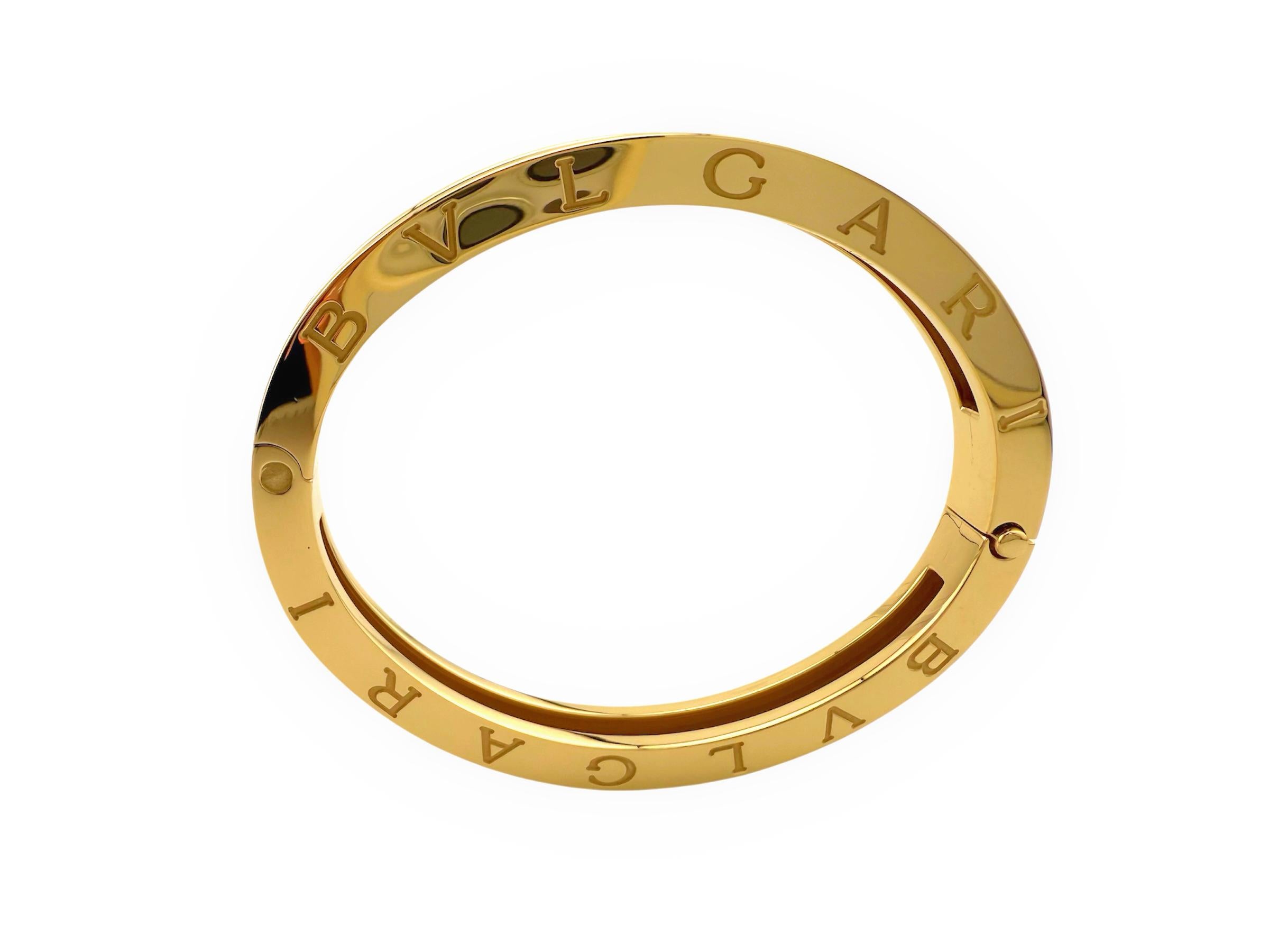 BVLGARI B.zero1 Bracciale in oro giallo 18k Taglia Media in vendita 6