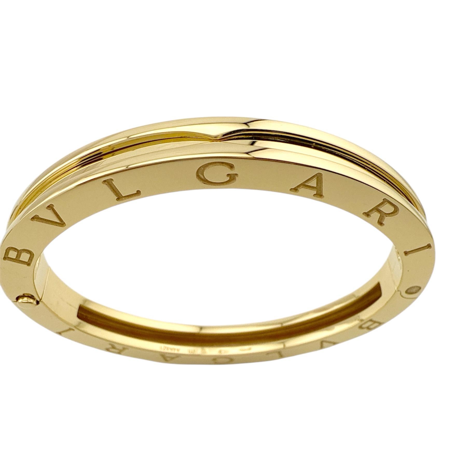 BVLGARI B.zero1 Bracciale in oro giallo 18k Taglia Media in vendita 8