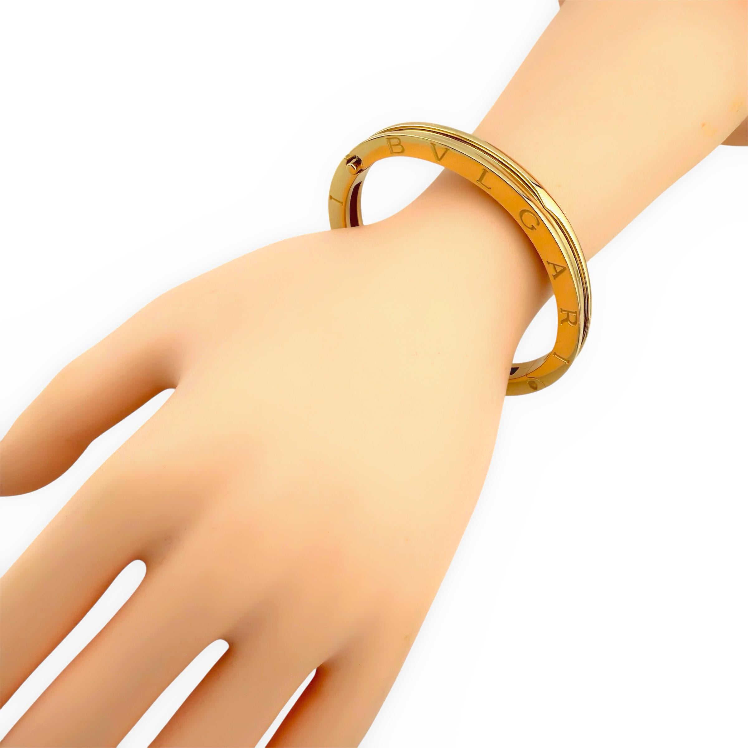BVLGARI B.zero1 Bracciale in oro giallo 18k Taglia Media in vendita 9