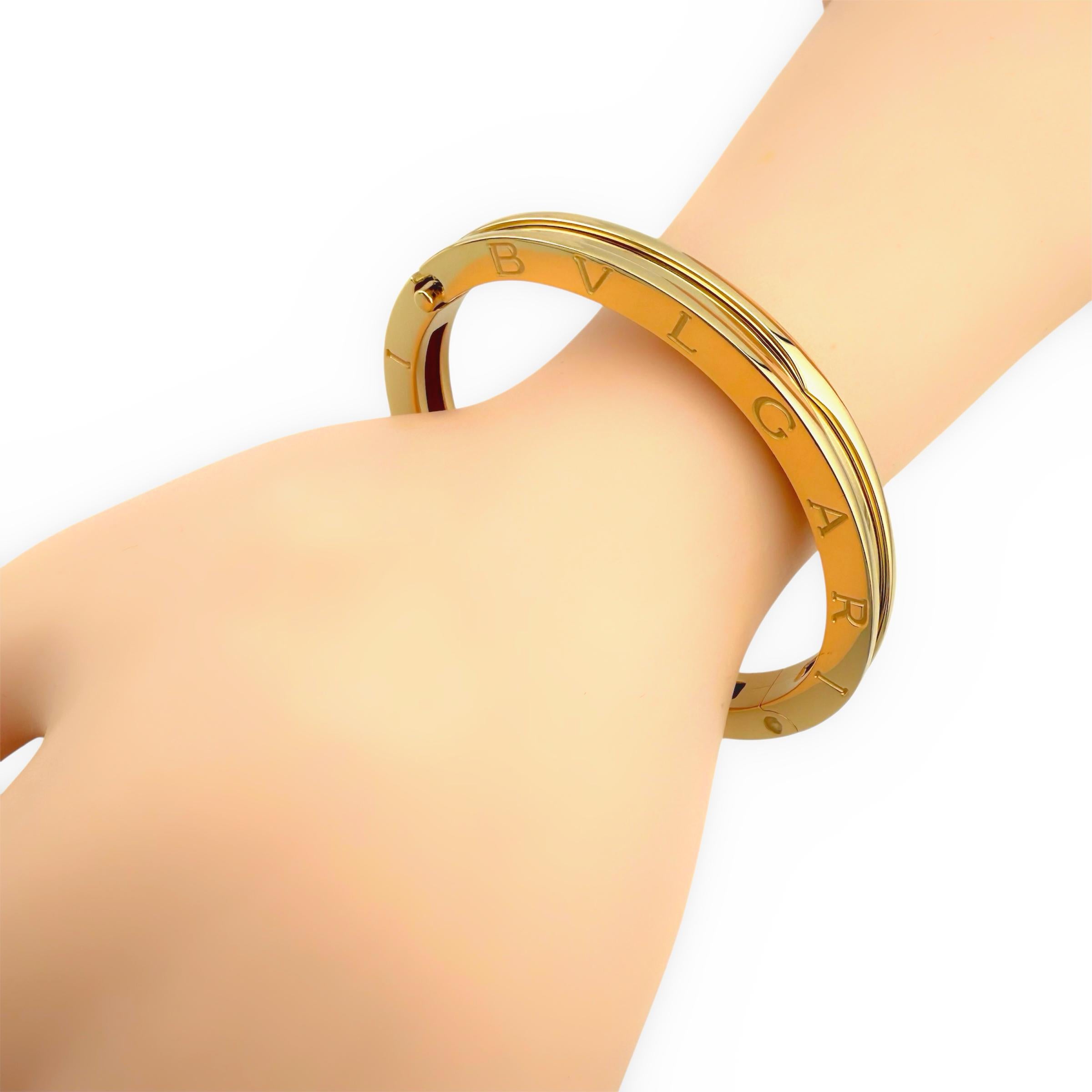 BVLGARI B.zero1 Bracciale in oro giallo 18k Taglia Media in vendita 10