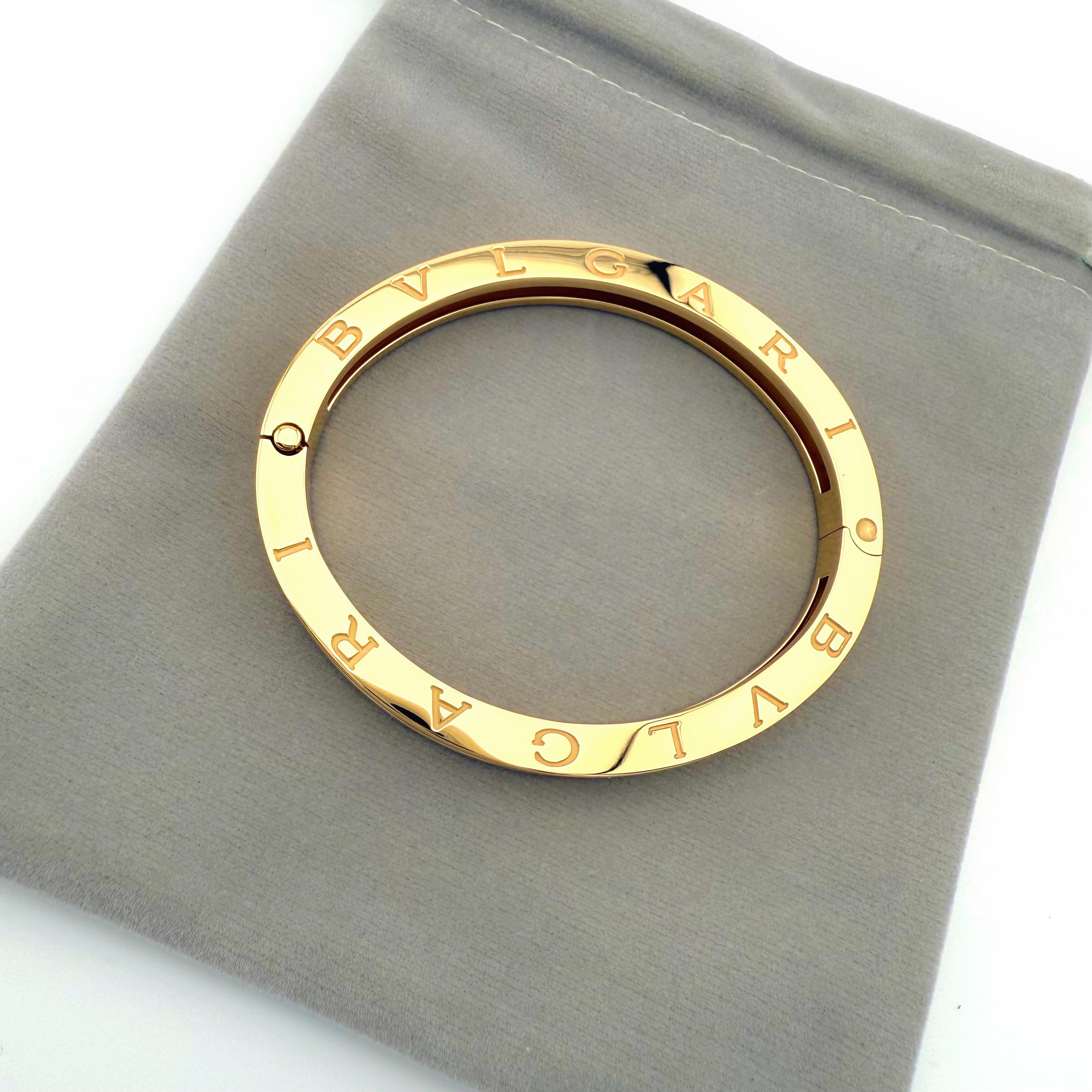BVLGARI B.zero1 Bracciale in oro giallo 18k Taglia Media In condizioni ottime in vendita a San Diego, CA