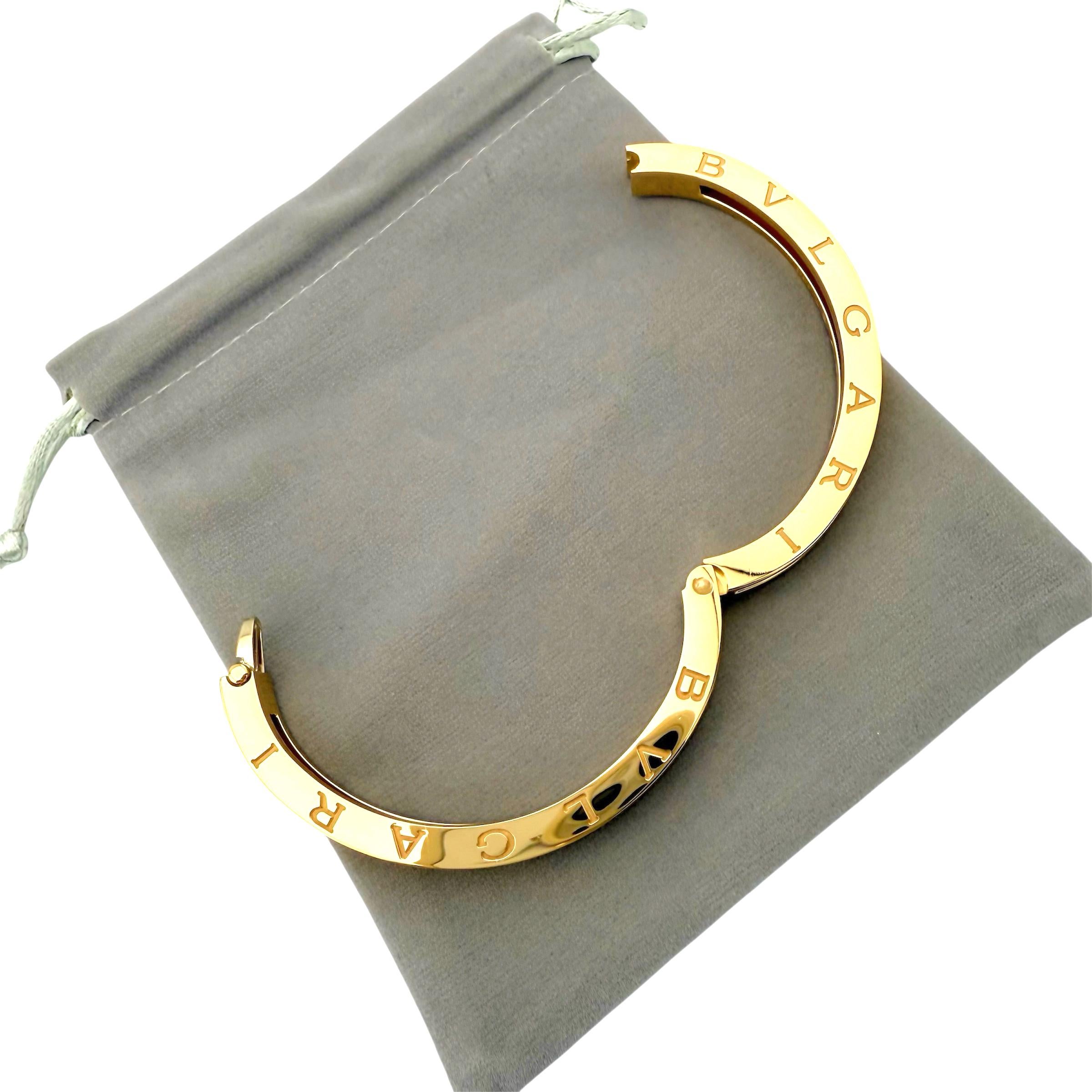 da uomo o donna BVLGARI B.zero1 Bracciale in oro giallo 18k Taglia Media in vendita