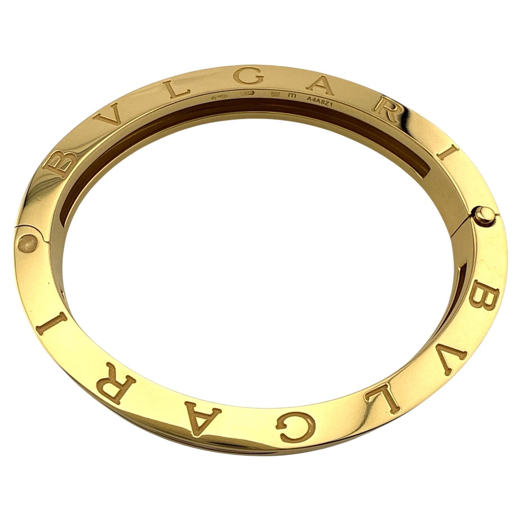 BVLGARI B.zero1 18k Yellow Gold Bangle Bracelet Size Medium