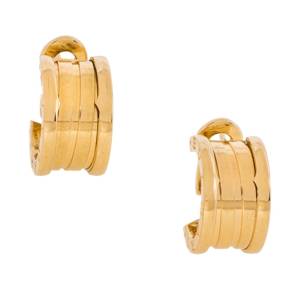 Bvlgari B.Zero1 18K Yellow Gold Hoop Earrings at 1stDibs bvlgari