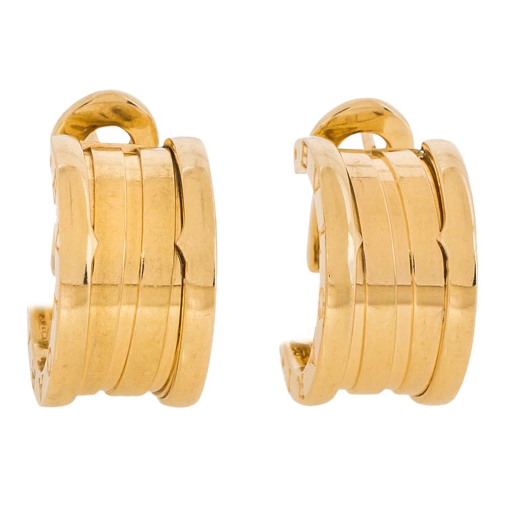 Bvlgari B.Zero1 18K Yellow Gold Hoop Earrings