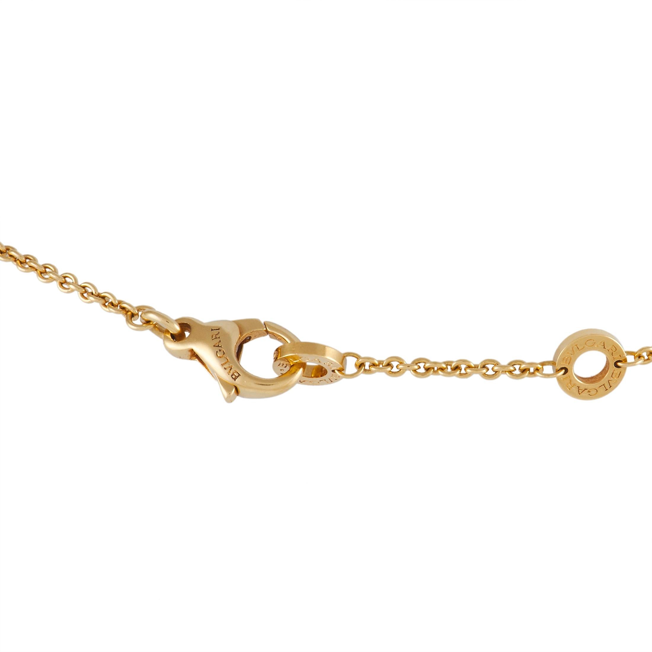Halskette mit mehrfarbigen Edelsteinen von Bvlgari B.Zero1 aus 18 Karat Gelbgold Damen