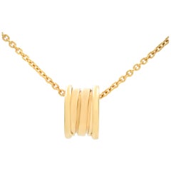 Bvlgari B.Zero1 18k Yellow Gold Necklace with Small Round Pendant