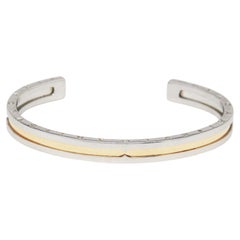 Offenes Bvlgari B.Zero1 18k Gelbgold Edelstahl-Manschettenarmband S