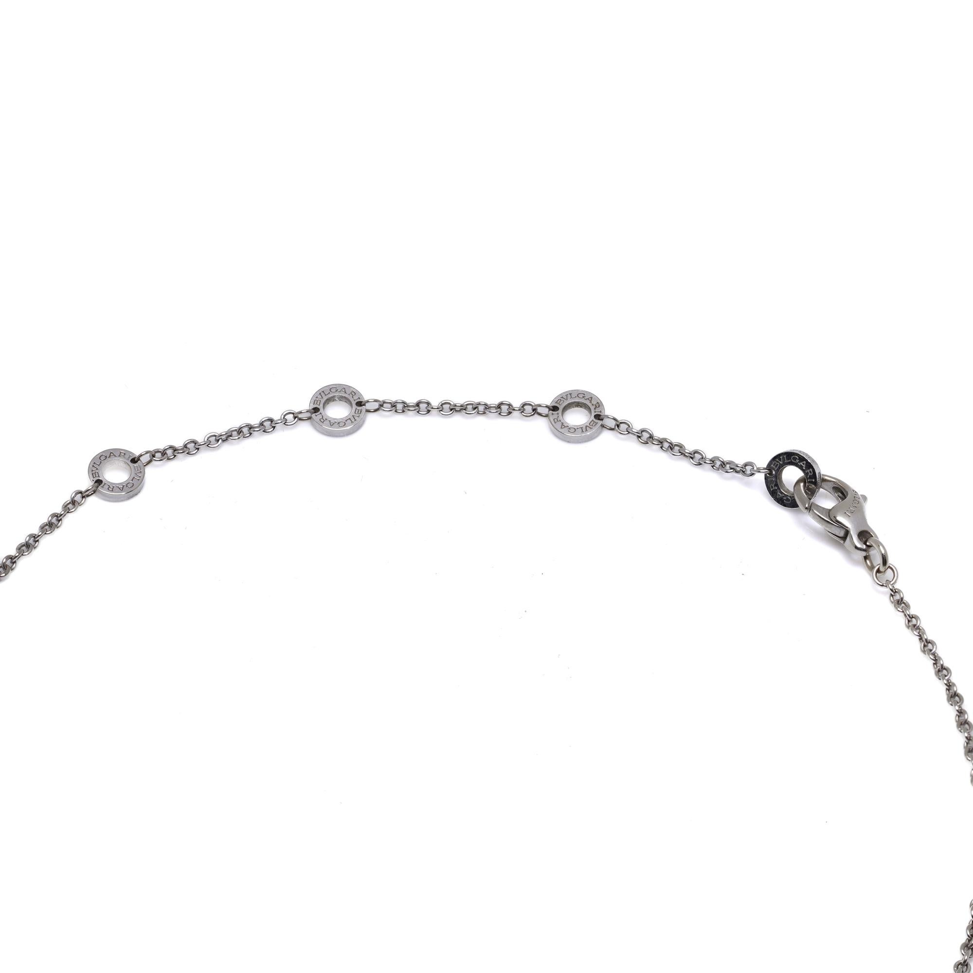 De las mujeres Bvlgari B.Zero1 Collar de oro blanco de 18 quilates con topacio azul y cabujones de amatista en venta
