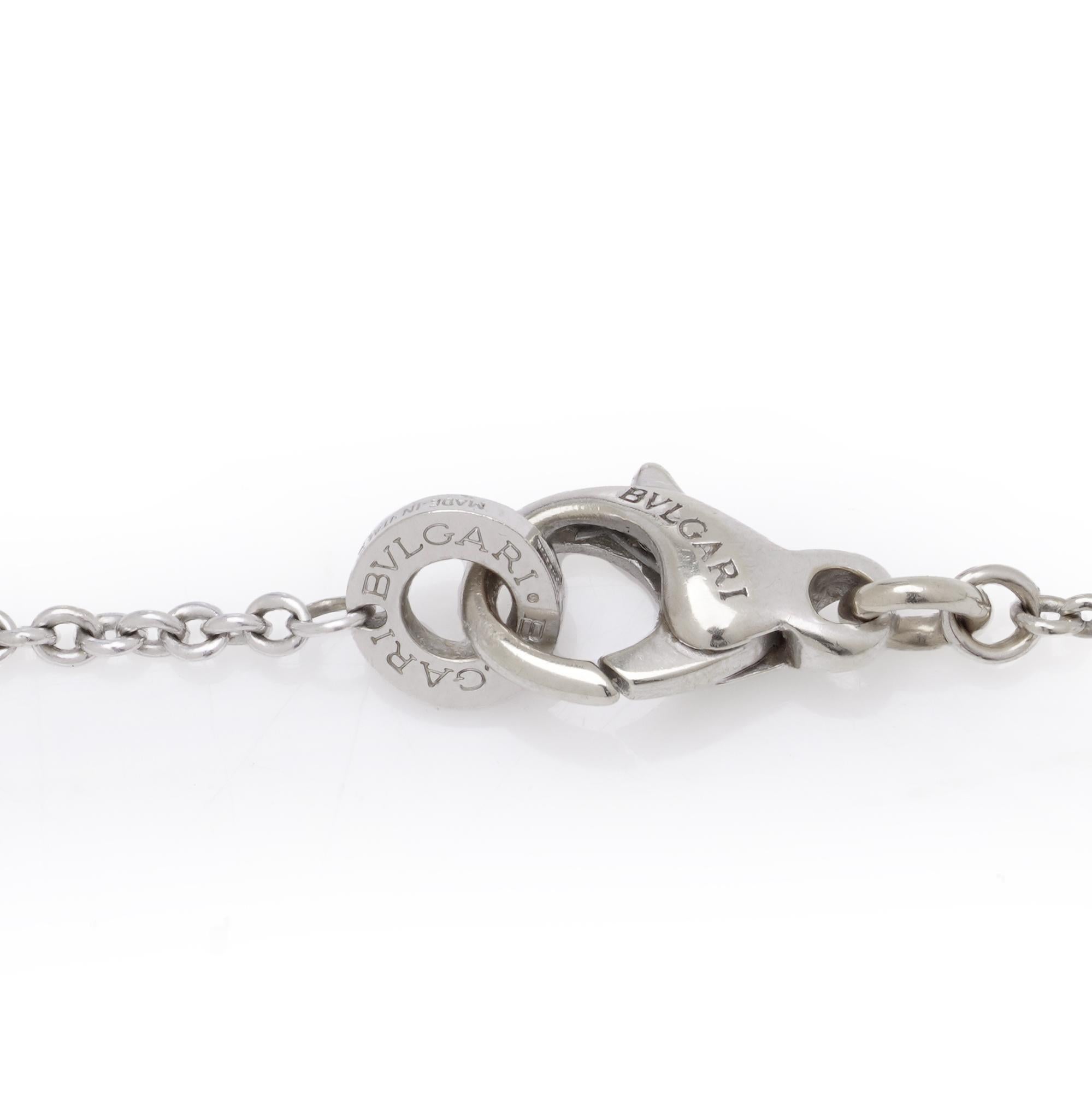 Bvlgari B.Zero1 Collar de oro blanco de 18 quilates con topacio azul y cabujones de amatista en venta 1