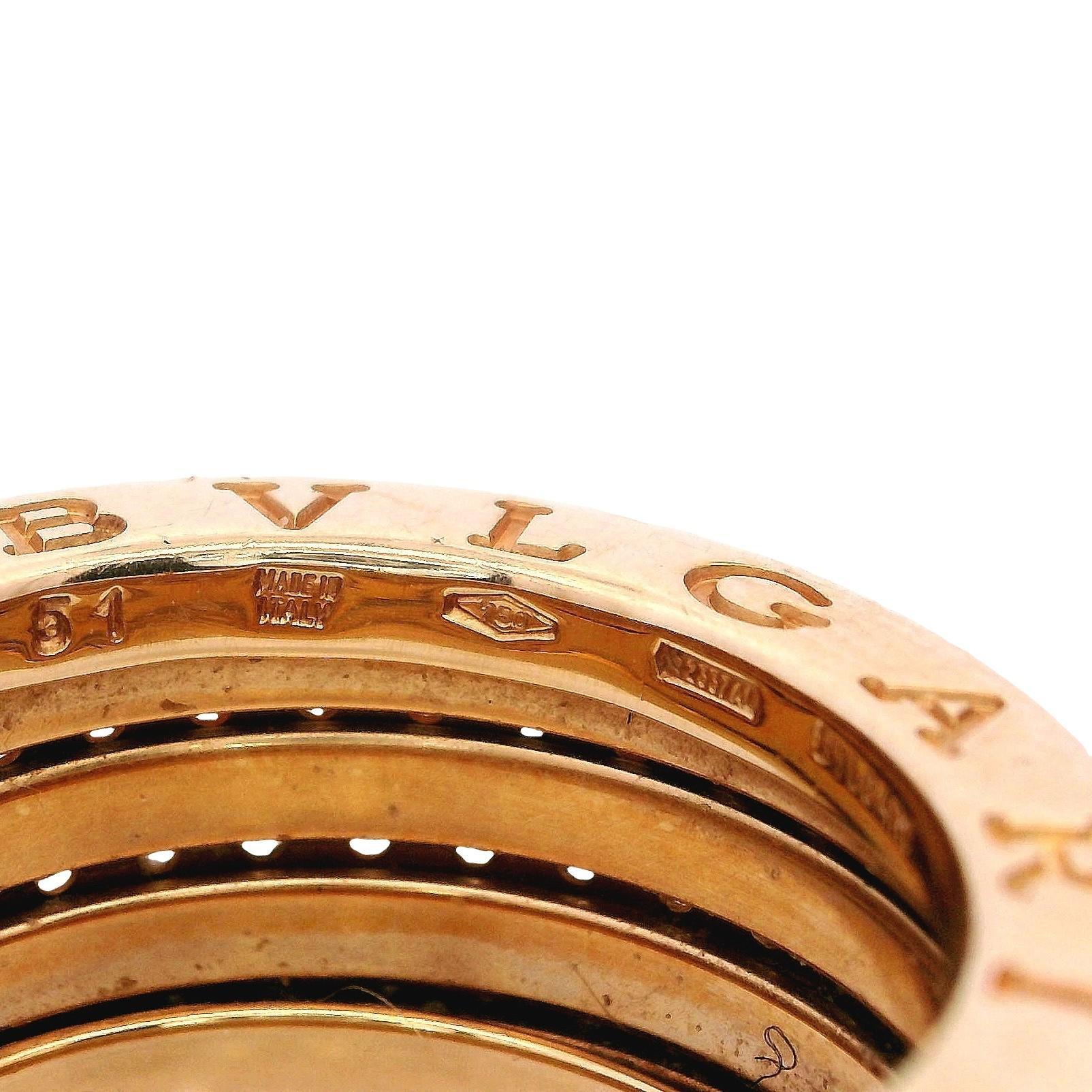 BVLGARI B.zero1 Bague en or jaune 18kt avec diamants en vente 1